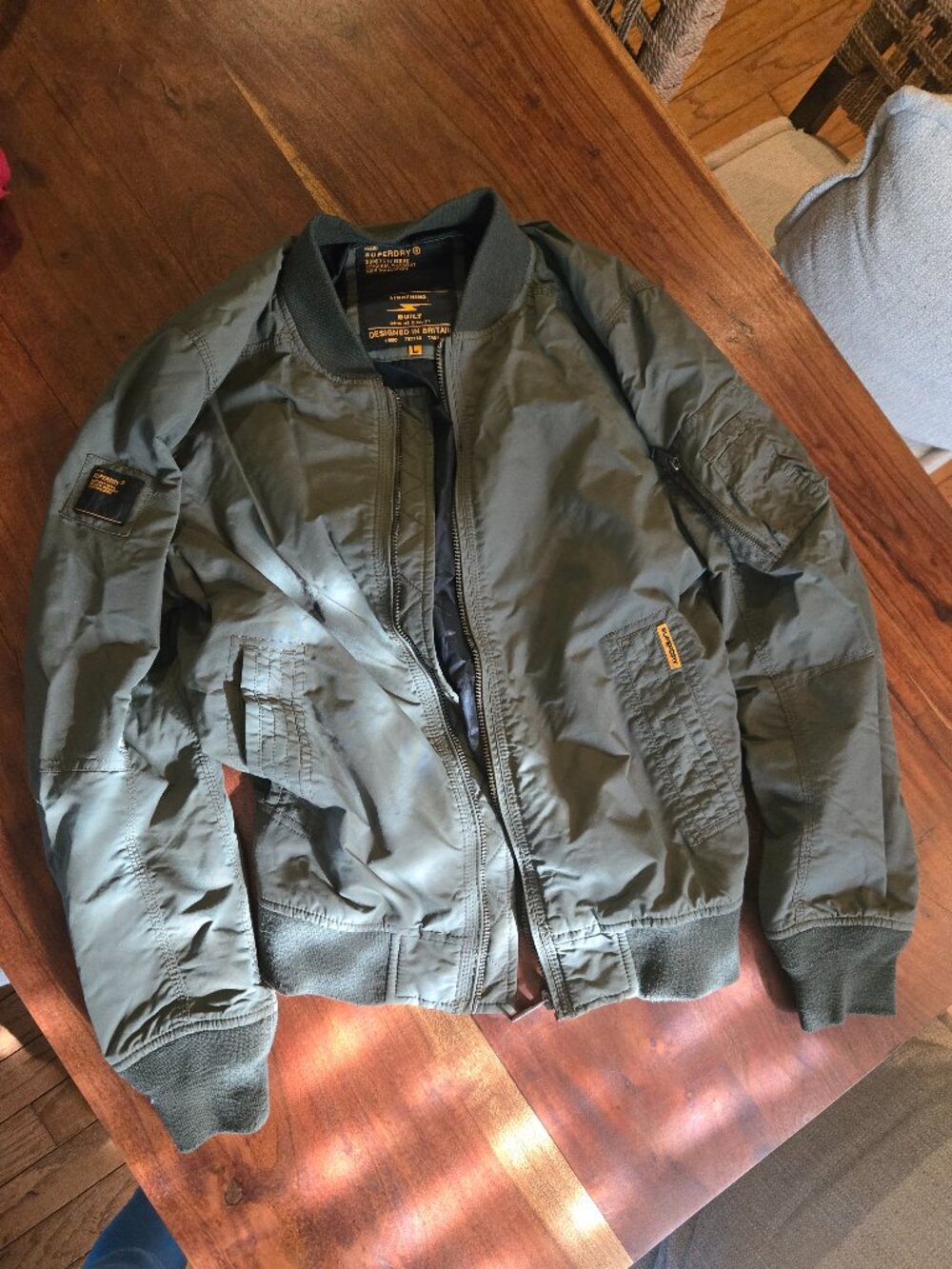 Superdry Bomber Jacket Olive Large